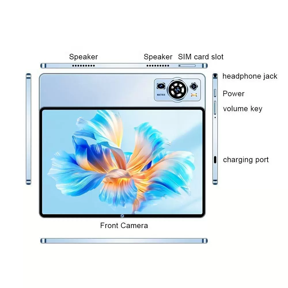 跨境新款10.1inch寸平板电脑双卡双待3G通话3+32GB安卓9.0 5GWIFI