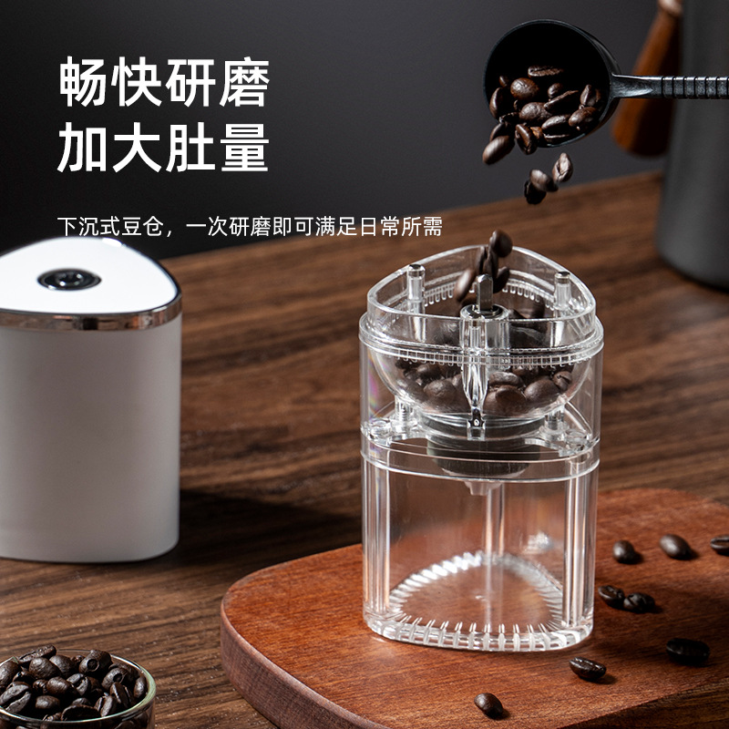 Manufacturer of electric coffee machine for household use, convenient semi-automatic American handheld bean grinder, small grinder, cross-border wholesale