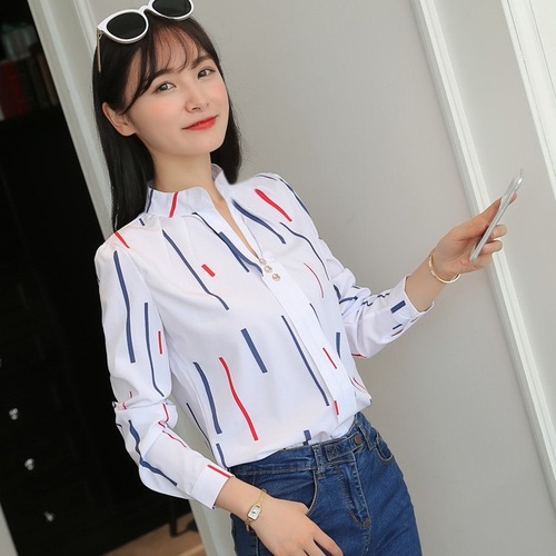 White Tops and Blouses Women Fashion Office Lady Work Shirts
