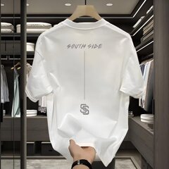 新型高級男性半袖tシャツ夏綿綿ファッションプリントtシャツ通気性百円襟上着半袖