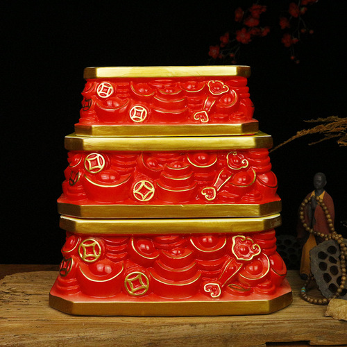 Buddha statue base Guanyin Bodhisattva ceramic lotus seat for Buddha round ornaments to raise the statue base bracket