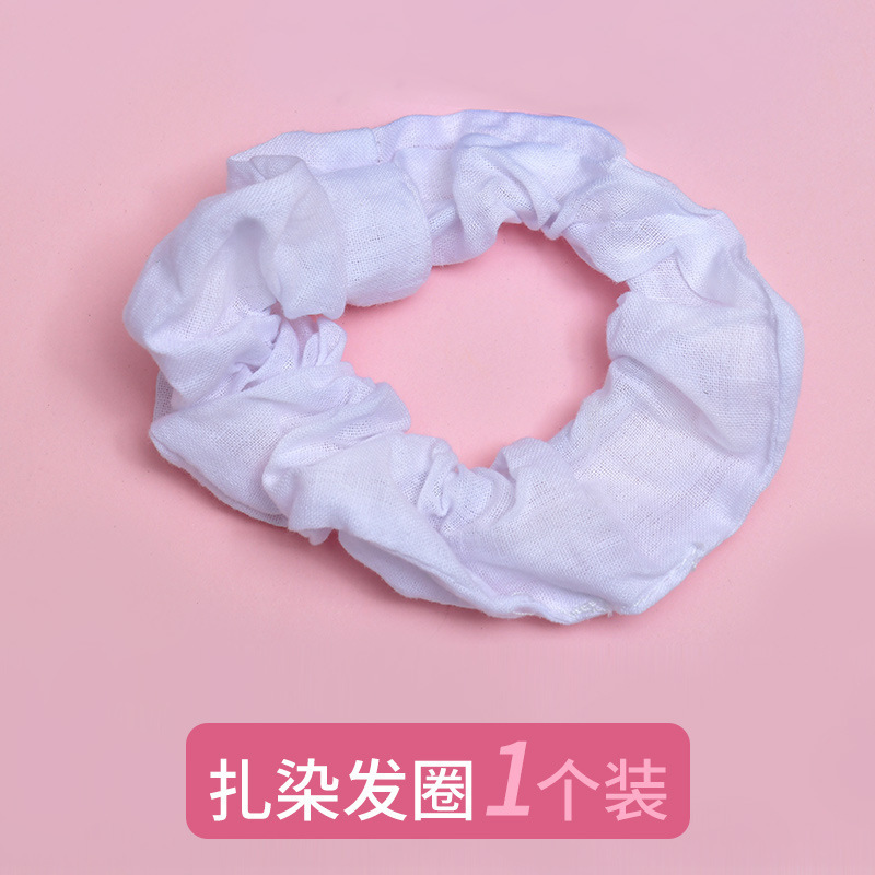 タイダイヘアバンド手作り diy 材料パッケージ青色顔料ツールセット大腸ヘッドバンド女性のシンプルな帽子白胚|undefined
