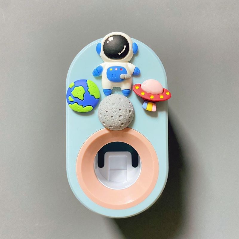 Automático de pasta de dientes exprimidor de dibujos animados de los niños lindo Punch-libre almacenamiento rack clip de pasta de dientes exprimidor diario diverso suministro