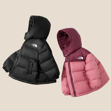 2025童装冬季新款儿童韩版短款宽松羽丝服男女童连帽加厚绒丝外套