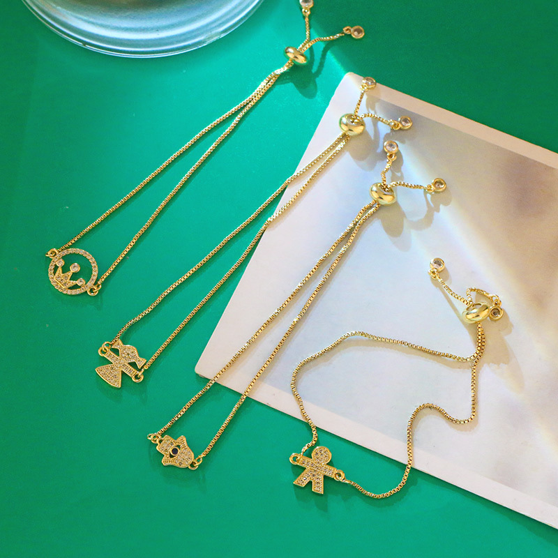 Wholesale Jewelry Crown Inlaid Zircon Copper Bracelet Nihaojewelry display picture 7