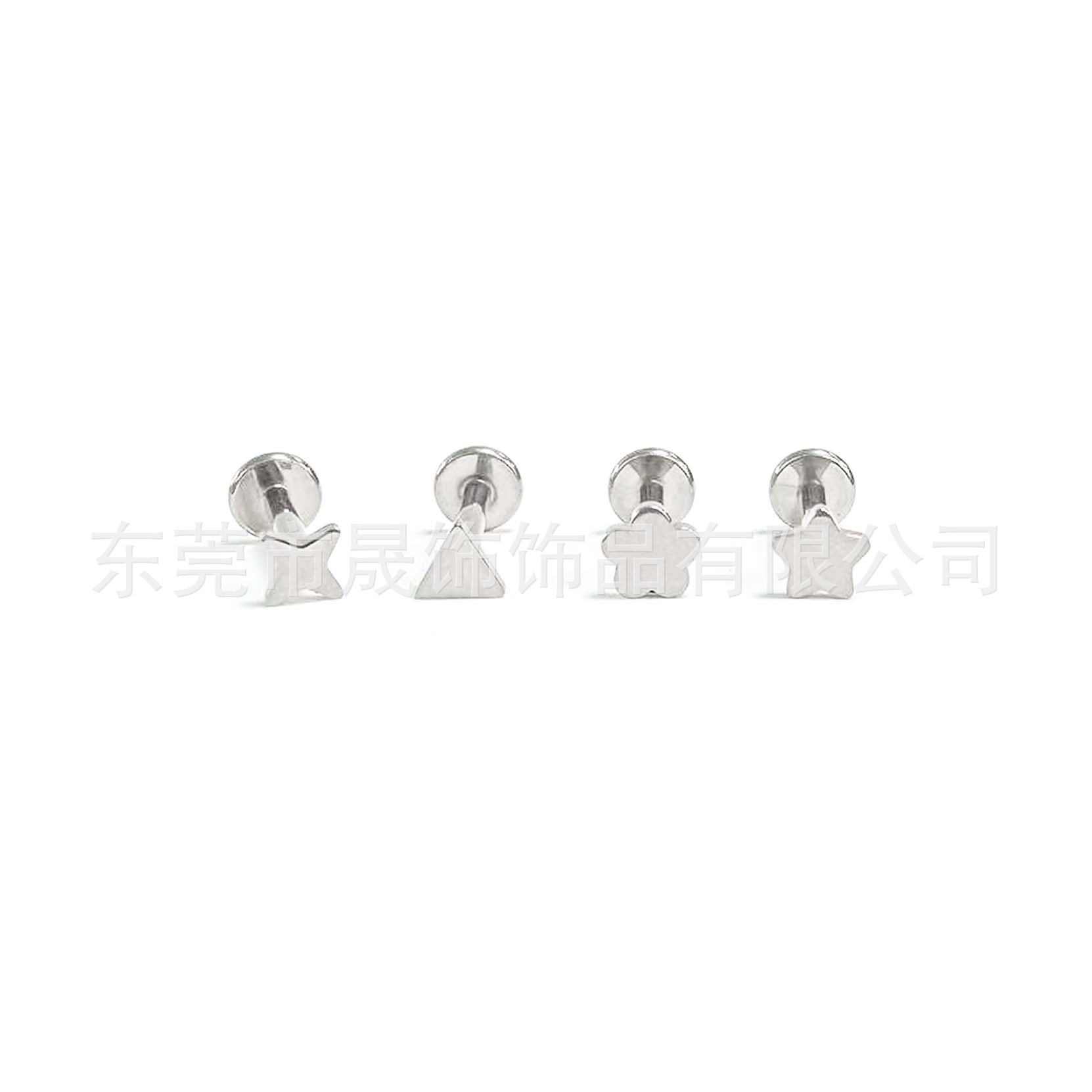 F136 Titanium Star 三角梅 Flower Ear Stud Labret Stud Helix Cartilage Stud G23 Implant Grade Titanium 人体 Piercing Jewelry Accessories 头