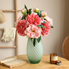Simulation single branches 2 head baked peony Nordic retro home furnishing wedding decoration flower arrangement oil painting peony simulation flowers