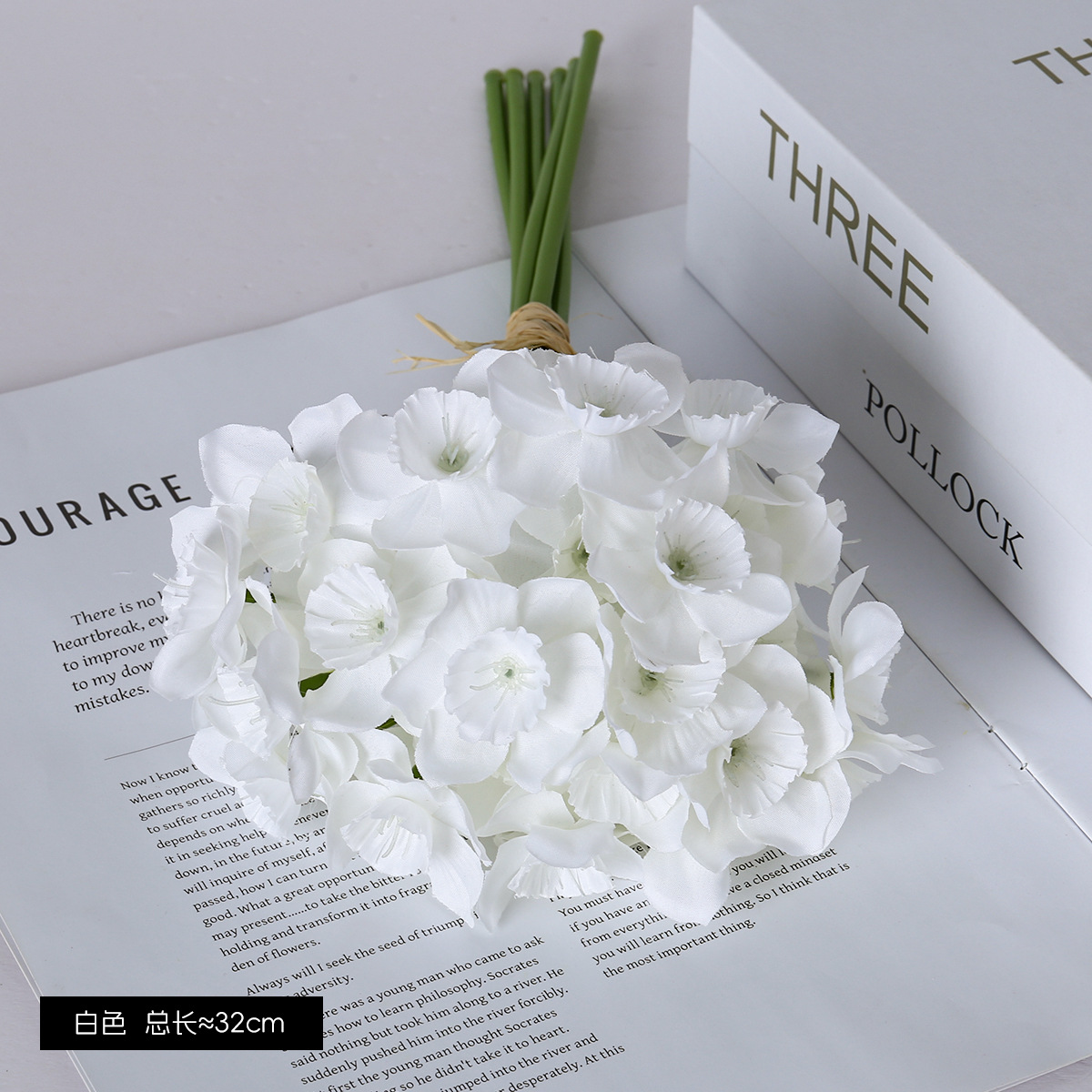 Simulación de flores de narcisos extranjeros mano de tela de seda narcisos estilo pastoral comercio exterior AliExpress Taobao narcisos