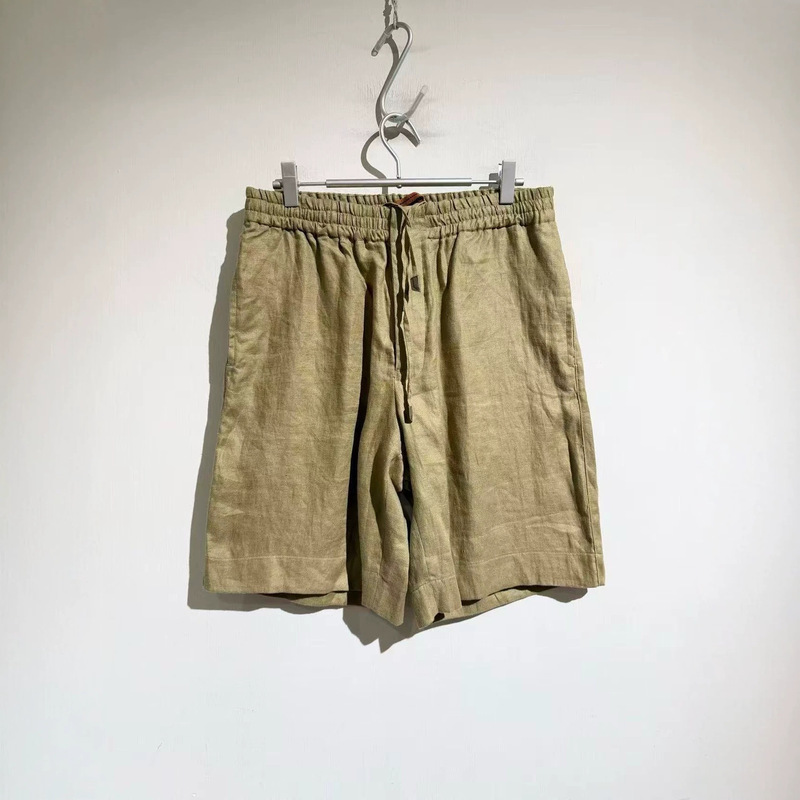 Z Brand 2026Aw Spring/Summer New Niche Design Straight-Leg Linen Shorts for Men and Women, Old Money Style, Outdoor Commuting, Loose Fit
