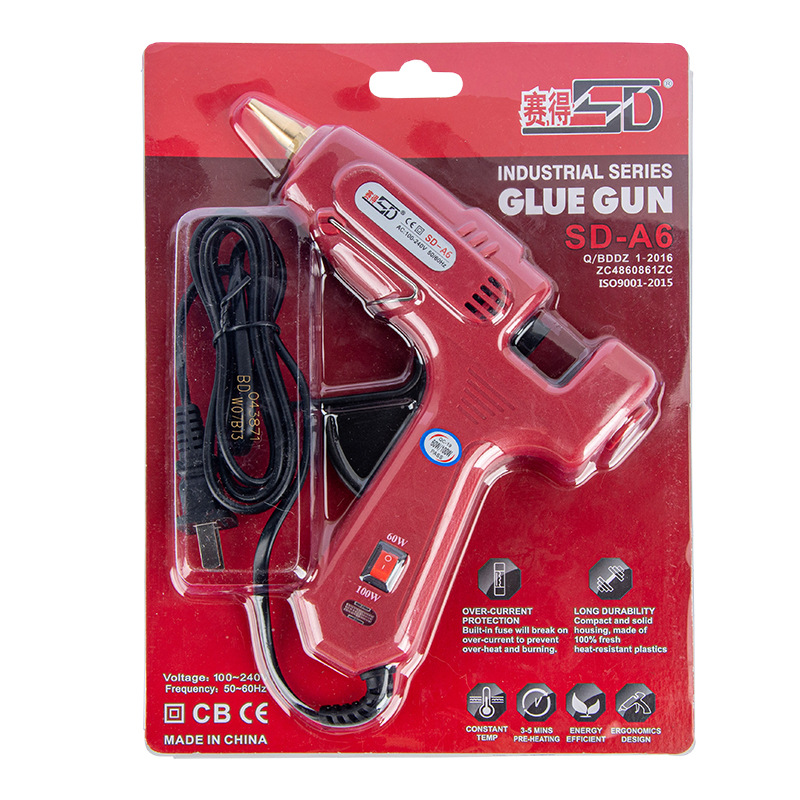 Hot melt glue gun Sade SD-A6 60/100W glue gun 11mm hot glue stick red big glue gun wholesale and distribution 