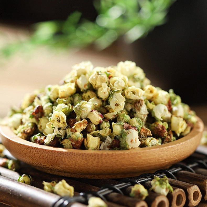 Green Plum Blossom Tea Lü E Mei Hua Dried Flower Buds 20g Bottle Traditional Herbal Infusion overview