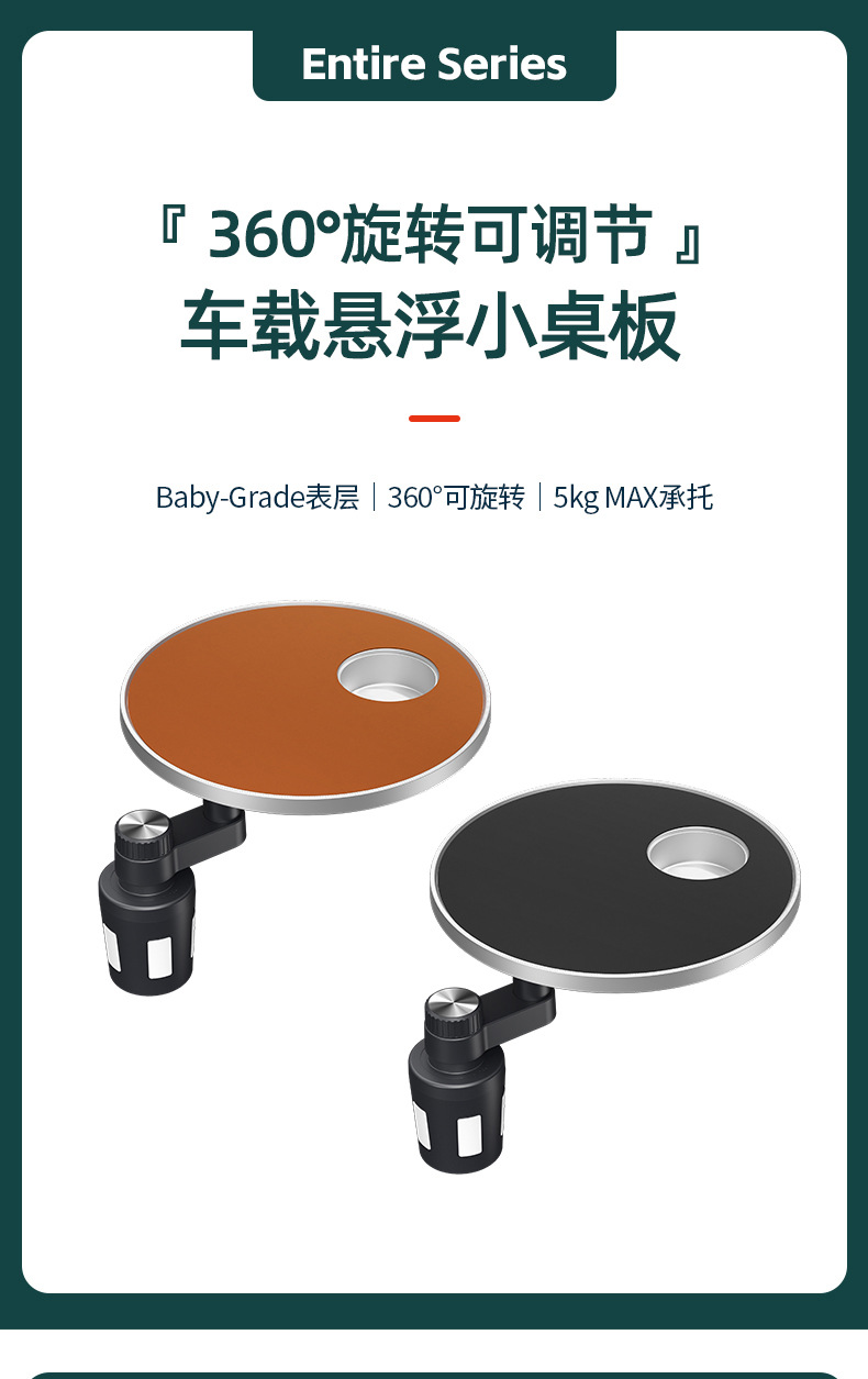 Car-Mounted Floating Small Table, Car Interior Front Seat Small Table Board, Car Dining Table, Driver's Seat Gadget, Passenger Seat Tray