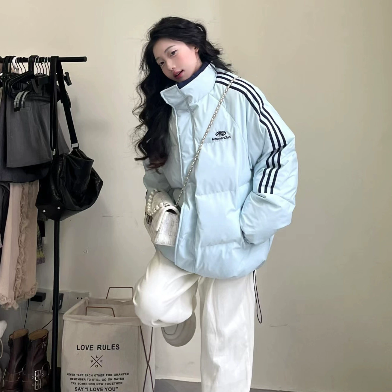 Winter sexy keep warm down jacket for elementary school students, increased thickness