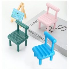 小凳子創意款迷你手機置物架新款桌面小凳子擺件懶人手機橫放支架