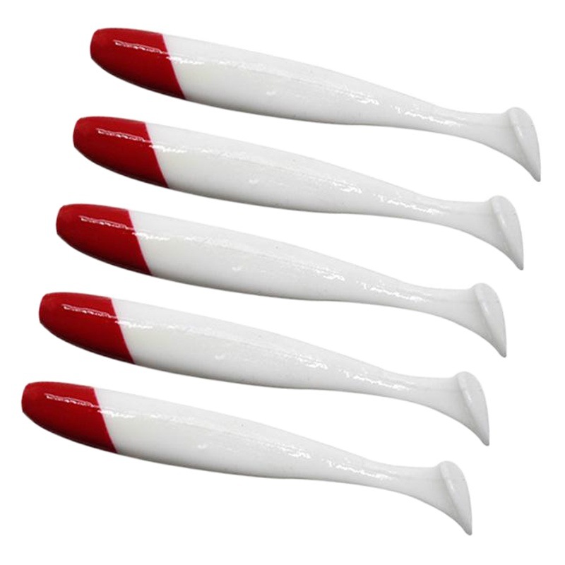 Luya cebo suave simulación cebo 5.5cm7cm cabeza roja blanco a granel al por mayor mar pesca agua dulce mandarín artes de pesca