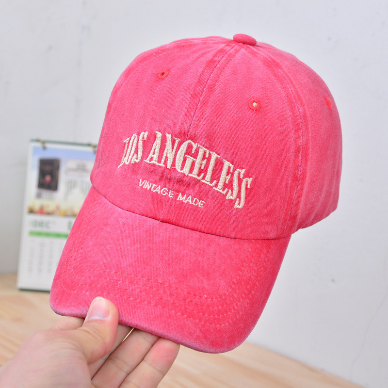 LOS ANGELES retro soft-top peaked cap wo...