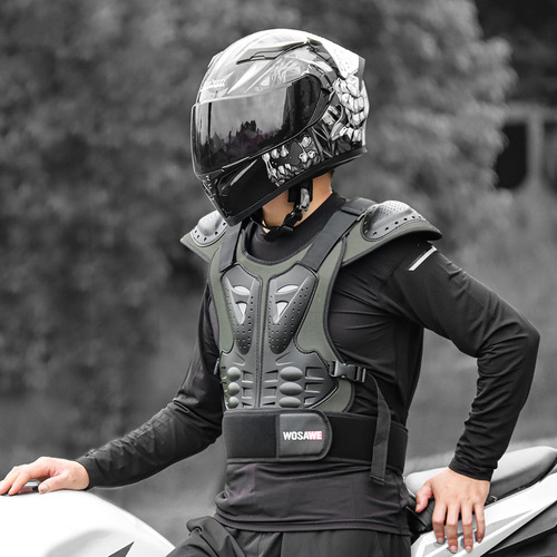 WOSAWE Off-Road Motorcycle Adult Chest and Back Protection Vest for Long-Distance Riding, Skiing, Skateboarding, and Protective Armor Jacket