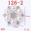 Metal golden mobile phone, hair accessory from pearl for bride, flowered