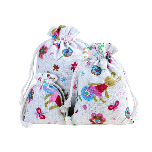 Factory direct sales breathable linen drawstring bag jewelry dustproof rice dumpling packaging gift linen bag wholesale