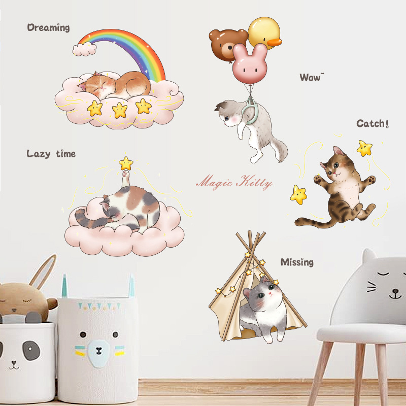 Cartoon children's waterproof sticker on wall PVC