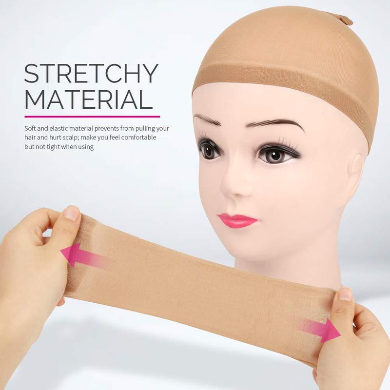 In-Stock Wholesale Foreign Trade Lace Hairnets, High-Elasticity Pantyhose Hairnets, Pantyhose Net Caps