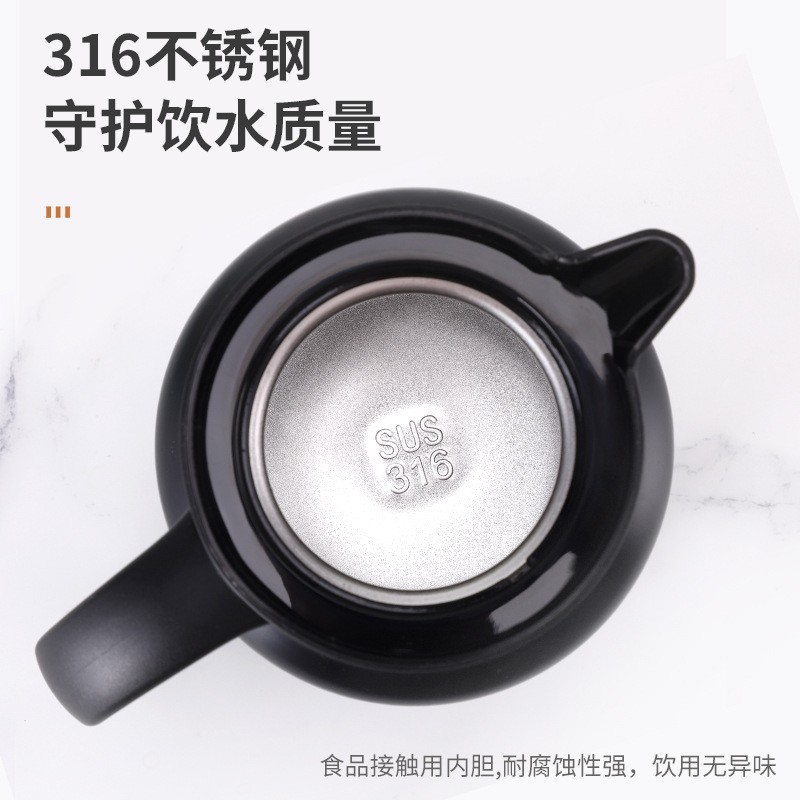 316 de acero inoxidable guisada tetera vacío de gran capacidad al aire libre cafetera té casa tapada té olla de aislamiento al por mayor