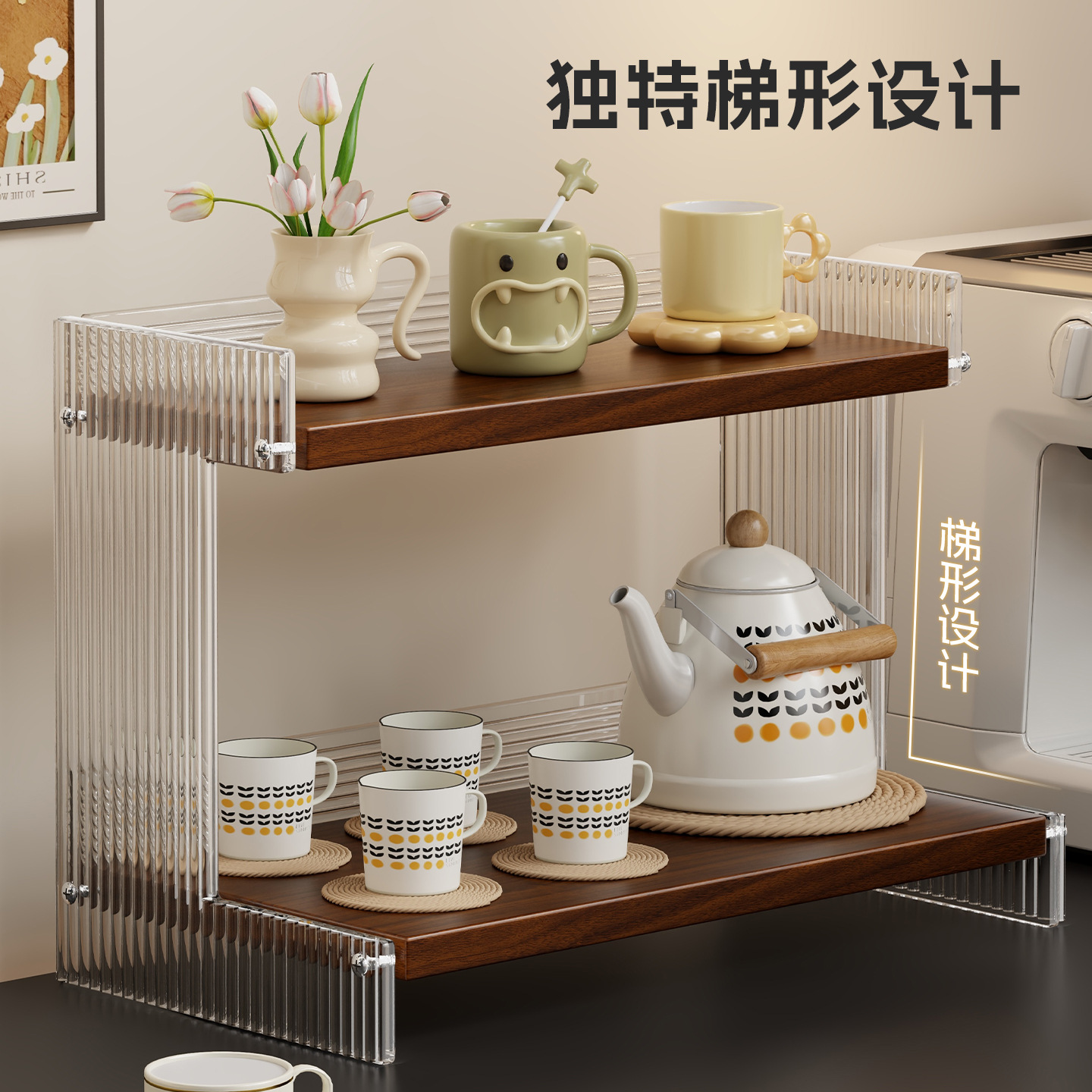 Organizador de Tazas de Acrílico para Escritorio image 3