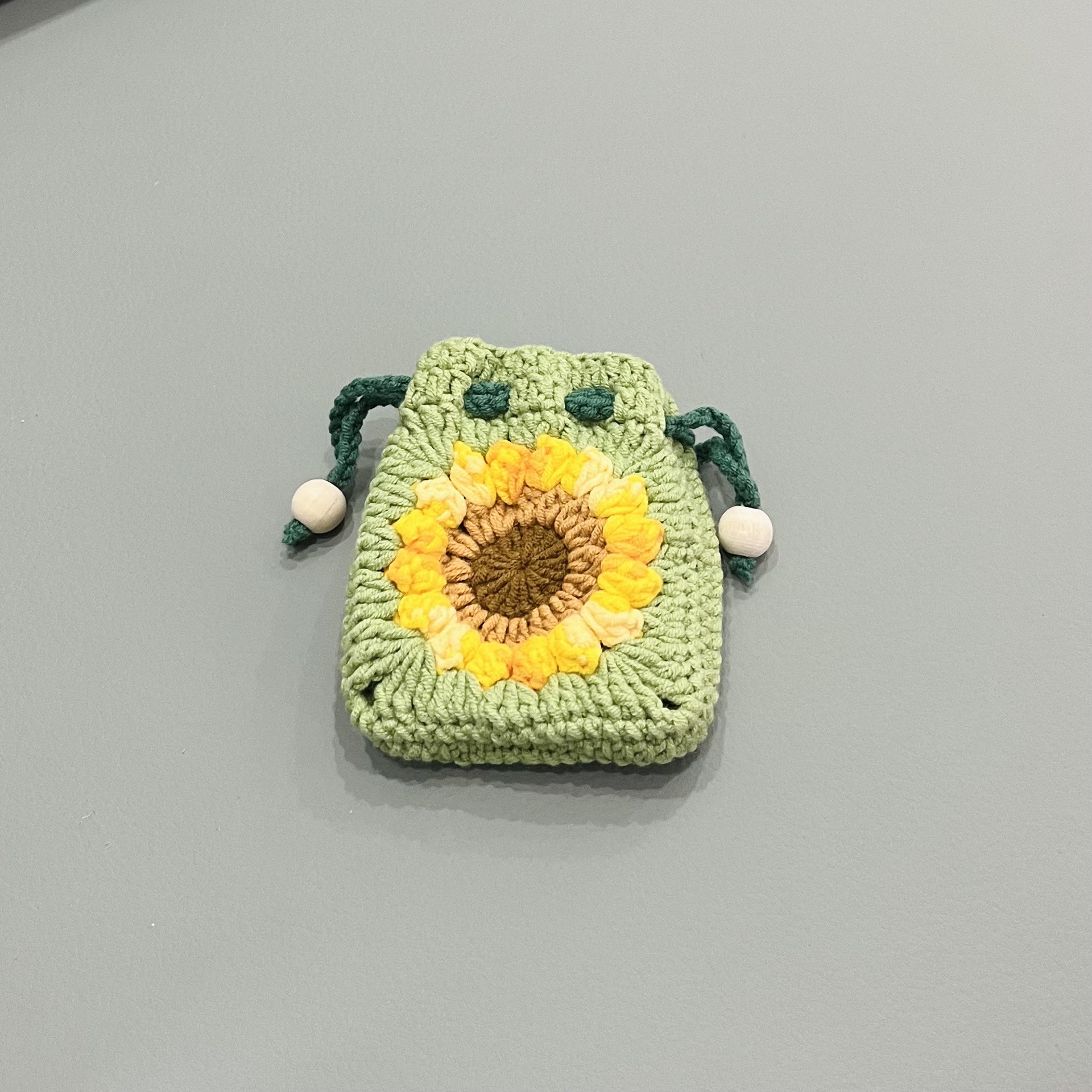 Girasol hueco verde 8.5x11x3cm