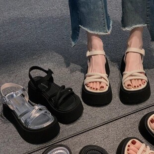 French Style Skirt Platform Sandals Women's 2025 New Summer Outwear High-end Fairy Style Roman Sandals