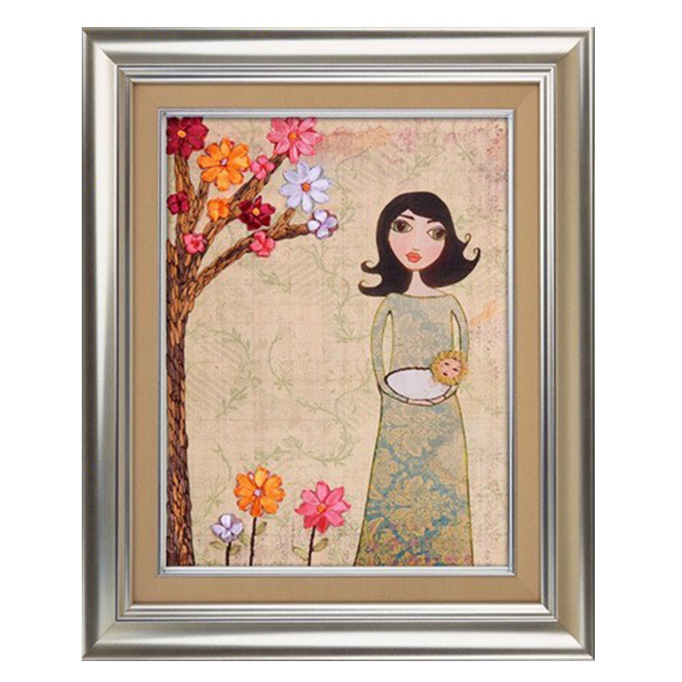Bordado a mano DIY cinta bordado colgante pintura principiante bordado punto de cruz sala de estar pintura decorativa Lu bordado niños pequeña pintura colgante