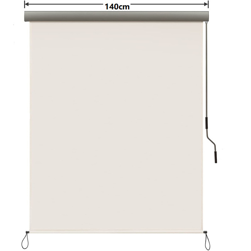 Vertical Retractable Screen Door and Window Awning Aluminum Roller Shutter Drape Curtain Canopy