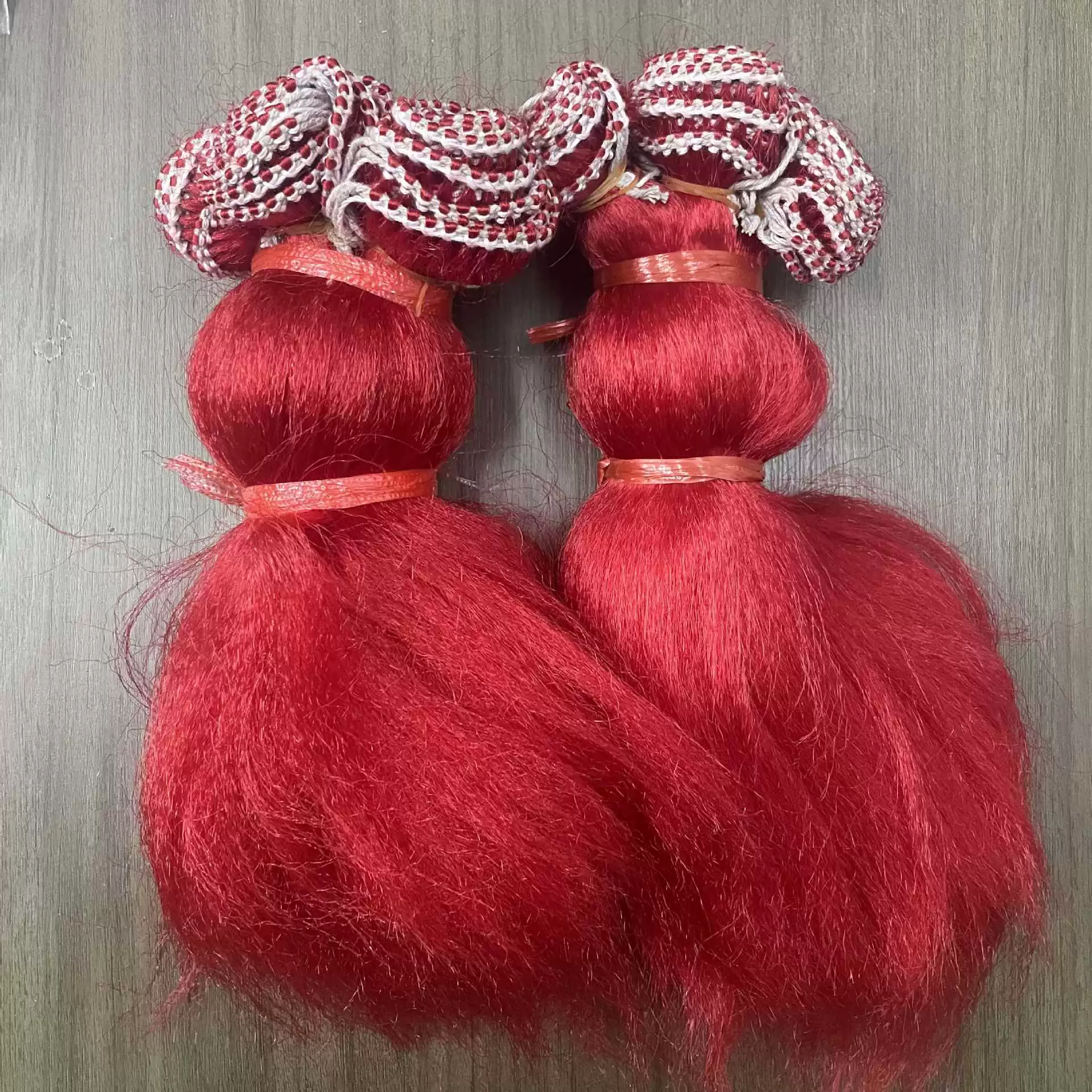 Бахрома для оружия из волокна, красная бахрома, бахрома для оружия в стиле боевых искусств, бахрома из волос для оружия, красная бахрома для оперных костюмов, бахрома для военных головных уборов, бахрома из волос для оружия, аксессуары для тренировок по боевым искусствам.