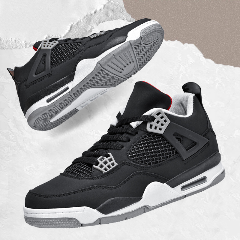 Putian zapatos aj4 zapatos de hombre zapatilla de deporte Qiao 4 París zapatillas de deporte de moda de los hombres y las mujeres zapatos casuales estudiantes transfronterizos caliente