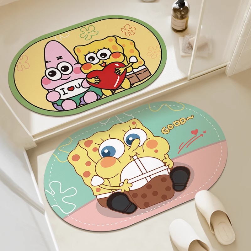 Quick dry cartoon cute hygienic non-slip carpet