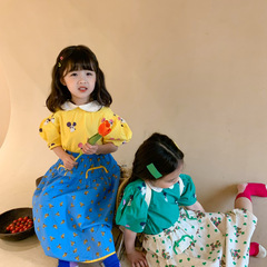 Children's Top 2024 Late Model, Monkey Girl Children's Summer Cartoon Mouse Cute Top Baby Korean Style Sweet Collar Top