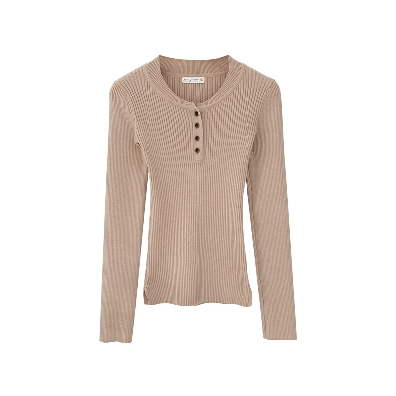 Женский демисезонный вязаный свитер из шерсти, slim fit, модель 2024, премиум