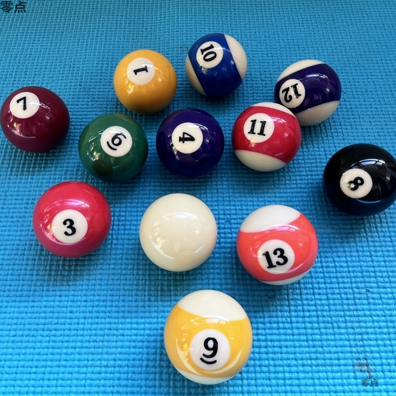 标准台球散球台球白球水晶母球黑8成人高档桌成人水晶球单颗中式