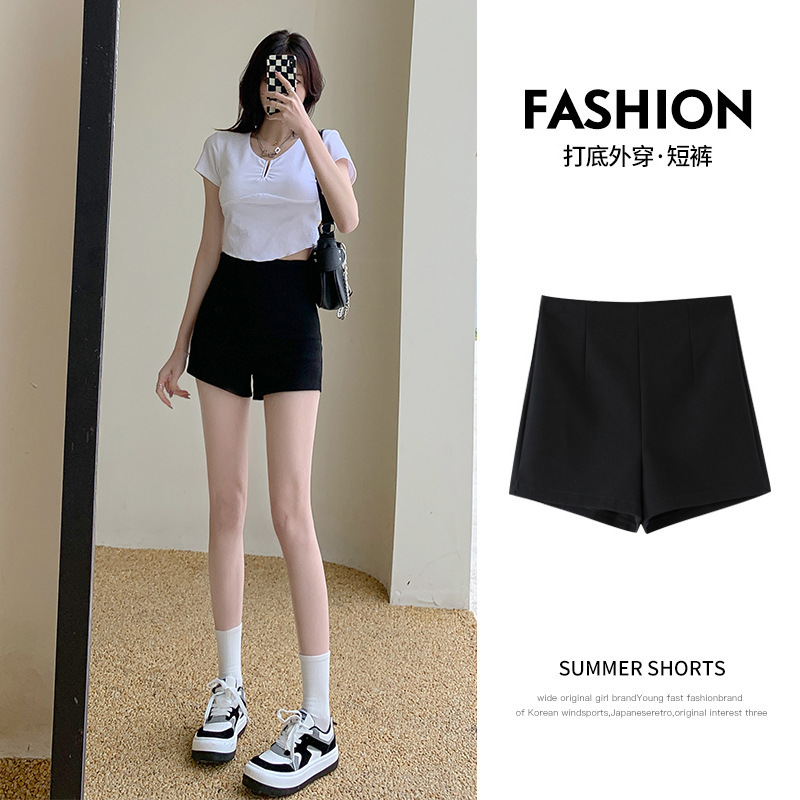 Underwear Missing Shorts Women's Summer Outer Wear Thin Anti-running Light Bottoming Safety Pants Universal Joker Small Black Pants