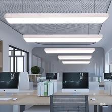 简约现代长条型形LED办公室圆角吊灯造型灯长方形吊线灯吸顶灯写