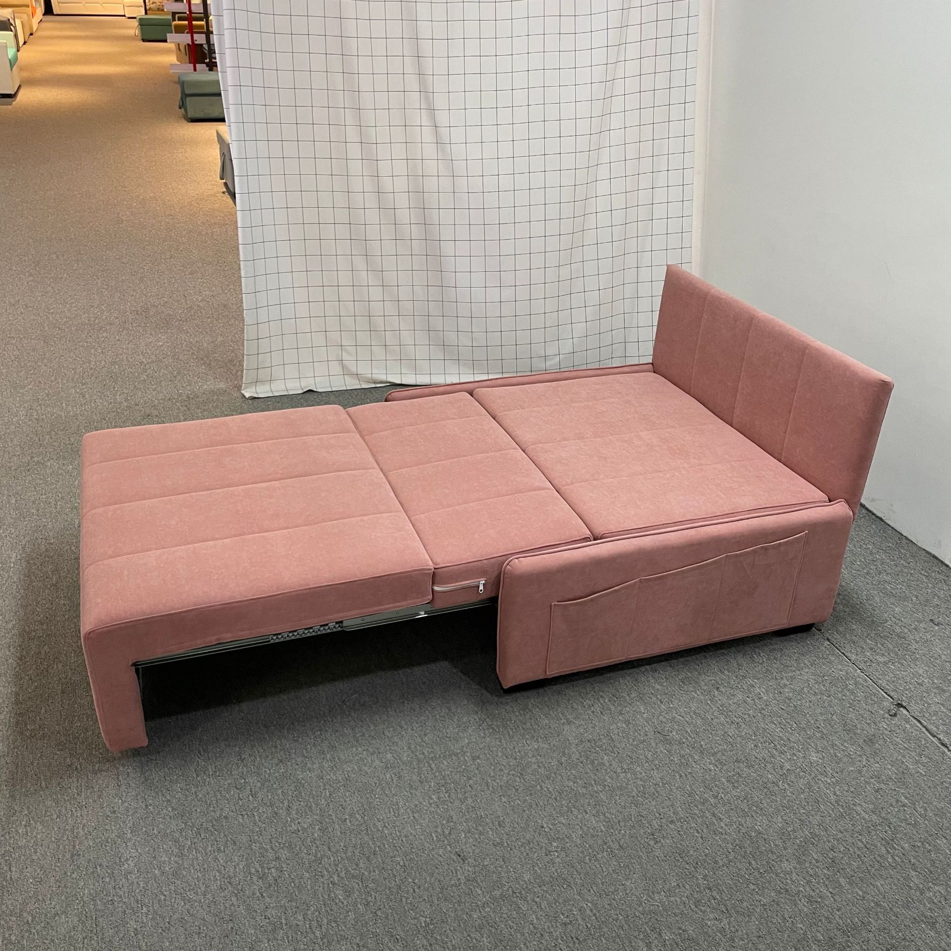 Sofá cama multifuncional de pequeña casa sin lavado tecnología de tela de ternura sin reposabrazos sala de estar soy un sofá de doble propósito push-and - pull