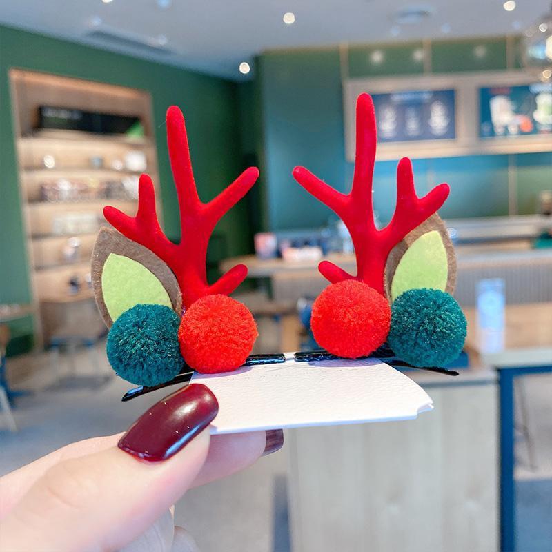 Navidad corbata horquilla de Navidad accesorios para el cabello de los niños lindo clip Internet celebridad dibujos animados ELK horquilla diadema hembra al por mayor