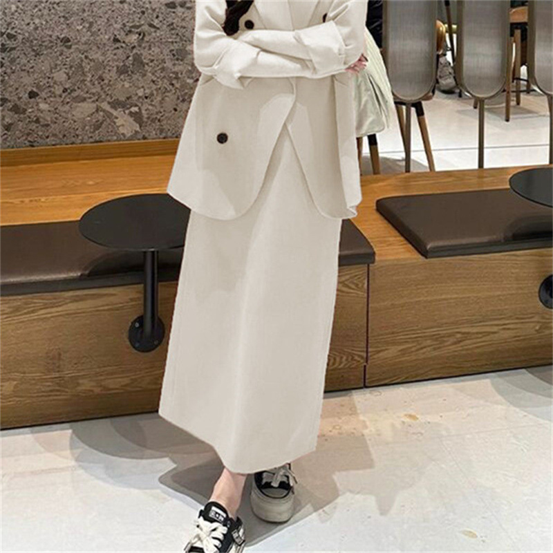 西装半身裙女2025秋季新款韩版职场时尚气质通勤小众小西服外套女|undefined