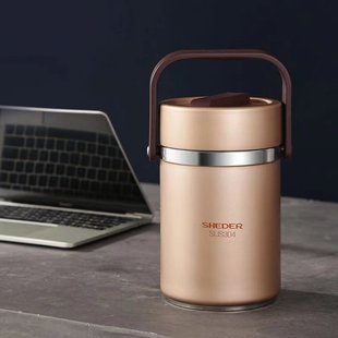 304 Stainless Steel Vacuum Super Long Insulation Lunch Box Insulation Bucket Pot for Office Students Portable Household Large Capacity