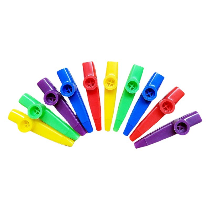 Оптовая продажа пластиковых казу, инструмент для раннего развития младенцев, инструмент для сопровождения Орфа, казу