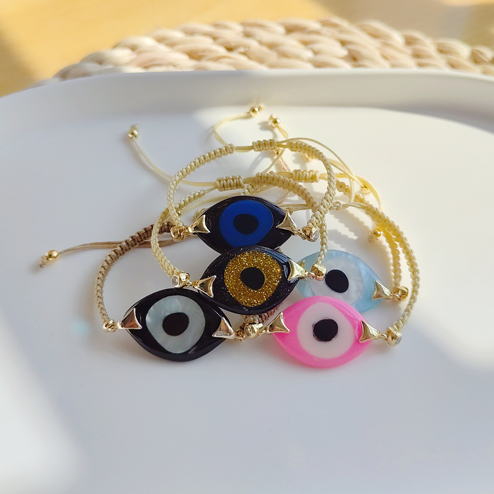 Daily Occasion 1 Piece Ethnic Style Devil's Eye Resin Shell Women's Bracelets