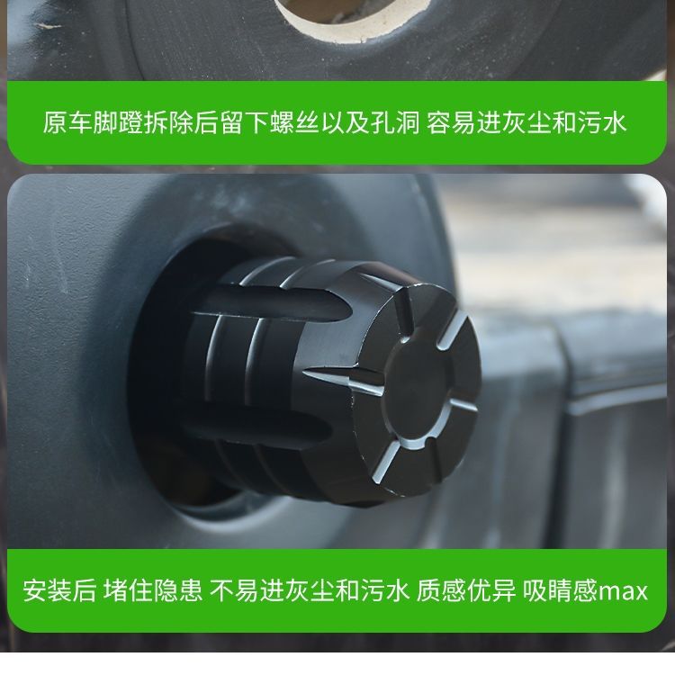New National Standard Electric Vehicle Aluminum Alloy Plug Pedal Protective Cover Suitable for Mavericks Yadi Pedal Center Shaft Plug