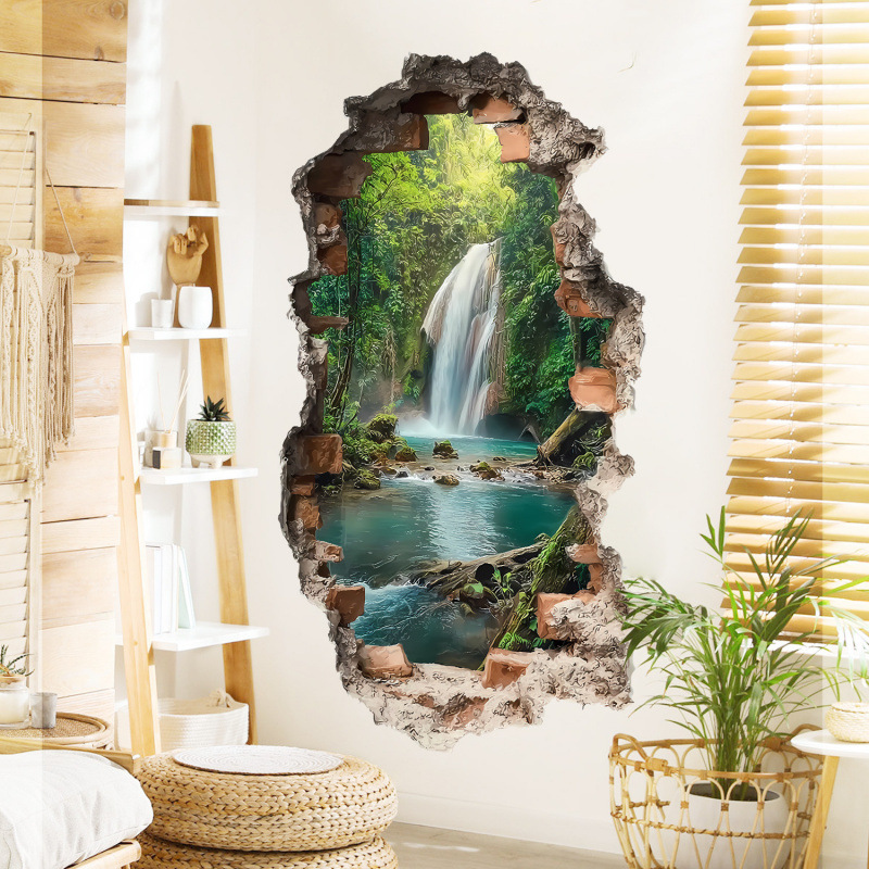 3d landskap väggdekal för vardagsrum och sovrum heminredning_voghion.com