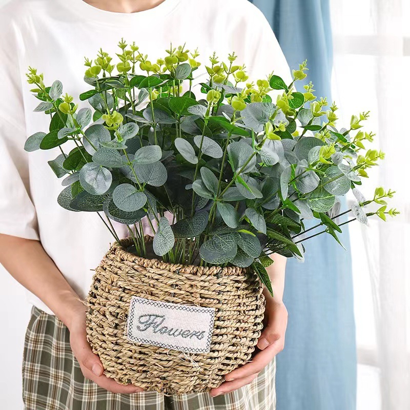 Explosions eucalyptus money leaf simulation flower cross-border supply wedding flower arrangement accessories green plant fake flower decoration wholesale