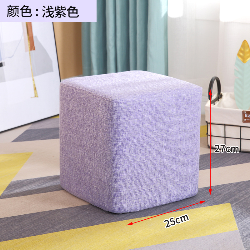 Taburete pequeño Internet celebridad hogar tela taburete bajo sala de estar creativa sofá taburete lindo taburete redondo zapatos Cambio de heces perezoso banco pequeño