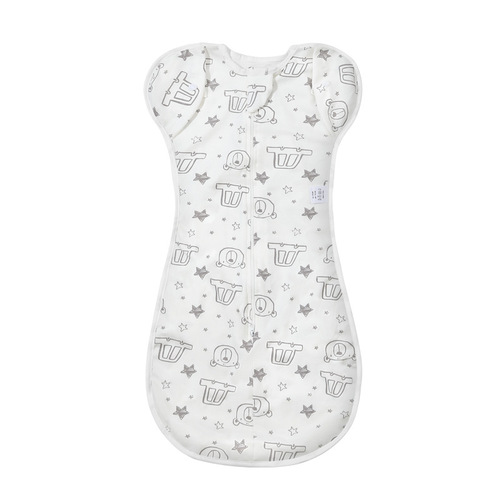 Infant Cotton Anti-Spasm Swaddle Blanket Baby Carrier Newborn Surrender Swaddle Sleep Bag with Sleeves Cross-Border 